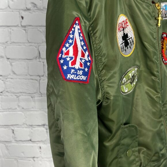 Kids Aviator Jacket for Authentic Top Gun Halloween costume Ck measurements - Picture 5 of 8